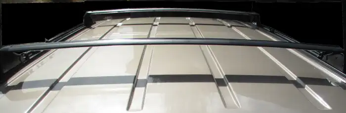 A roof rack installed on a Ford Explorer